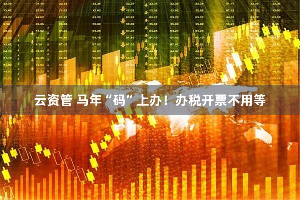 云资管 马年“码”上办！办税开票不用等